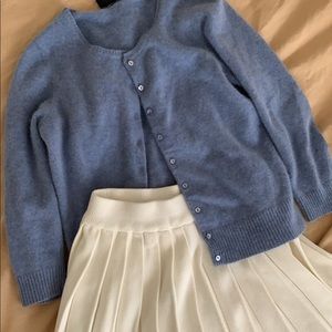 Light Blue 100% Cashmere Cardigan